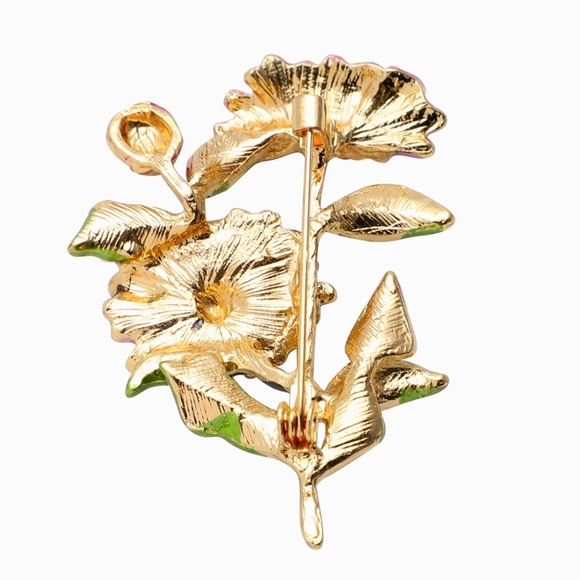 Daisy Brooch, gift boxed for Mom. Bright Colors Enameled. - Picture 4 of 6